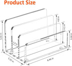 FUCDTEFC Desk Mail Organizer, 3 Section Clear Acrylic File Holder Letter - Image 2
