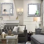 2 Piece Wall Mirrors, Crush Diamond Mirrors Decor - Image 5