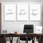 Framed Canvas Wall Art Positive Quotes, Office Wall Art Decor, Positive - Image 2