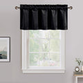 NICETOWN Black Velvet Valance Curtains by NICETOWN