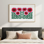 Framed Floral Wall Art for Bedroom, Large Pink Flower Canvas Artwork for Living - Image 7