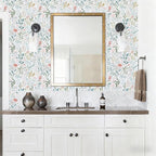 Froluya Floral Peel and Stick Wallpaper Boho Floral Contact Paper 16.9" x - Image 7