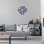 XNM Minimalist Wall Clocks Battery Operated Grey Analog Wall Clock - Image 2