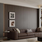 Yutianli PVC Slat Wall Panel Peel and Stick 236"x 15.7" Faux Wood Slat Panel - Image 2