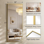 Koonmi 71"x26" Floor Mirror Full Length, Bedroom Floor Body Mirror - Image 7