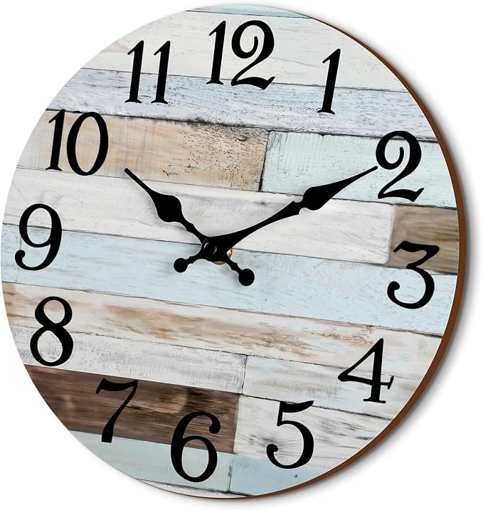 KECYET Wall Clock Battery Operated 16 Inch Silent Non-Ticking Coastal Country - Image 6
