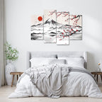 LyerArtork 4 Panel Japanese Ink Painting Wall Art Mount Fuji - Image 5
