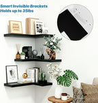 NATURE'S SOURCE Corner Floating Shelves - Image 4