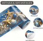 Ocean Starfish Wall Border 196x4 Inch Peel and Stick Coastal Beach Seashell - Image 9