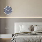 XNM Small Grey Minimalist Wall Clocks Battery Operated 8 Inch Classic Analog - Image 3
