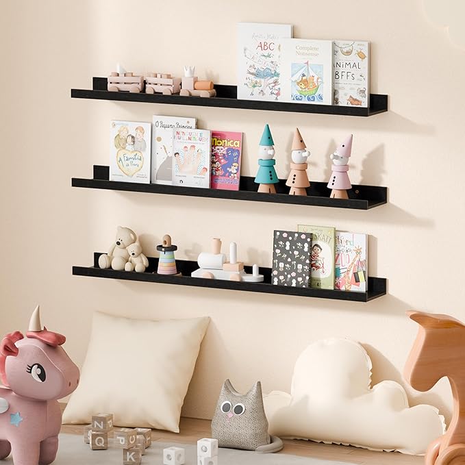 upsimples Floating Shelves for Wall, 35.5 Inch Shelves for Decor Storage Set of - Image 6