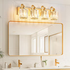 Crystal Vanity Lights, Modern 4-Light Bathroom Lights Over Mirror, Bathroom - Image 2