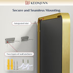 Keonjinn Gold Bathroom Mirrors for Wall 20 x 30 Inch Rounded Rectangle Gold - Image 6