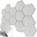 12 Pack Hexagon Acoustic Panels, Self-Adhesive Sound Deadening Panels, Sound by Junwisun