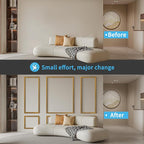 Art3d Pre-Cut Wall Molding Set of 6 pcs, Ready-to-Assemble Wainscoting Panels - Image 2