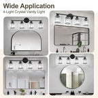 Crystal Bathroom Light Fixtures, Bathroom Lighting Fixtures Over Mirror - Image 6