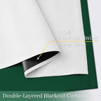Yakamok 100% Blackout Curtain Panels 63 inches Cold and Light Blocking Drapes - Image 4