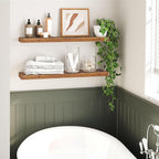 HOOBRO Floating Shelves for Wall, Wall Mounted Shelf Set of 2, 31.5" Hanging - Image 5
