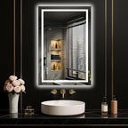 LOAAO 20"x30" LED Mirror for Bathroom, Lighted Bathroom Mirror by LOAAO