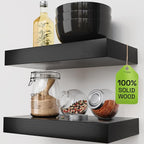 BAOBAB WORKSHOP Solid Wood Floating Shelves by BAOBABWORKSHOP