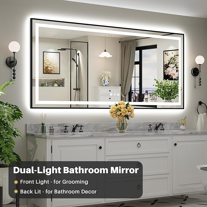 84x40 Inch LED Bathroom Mirror - Image 3