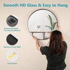 Fabuday Black Circle Mirror for Wall 20 inch - Image 5