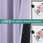 Yakamok 100% Blackout Curtains Energy Saving Thermal Insulated 2 Thick Layers - Image 4