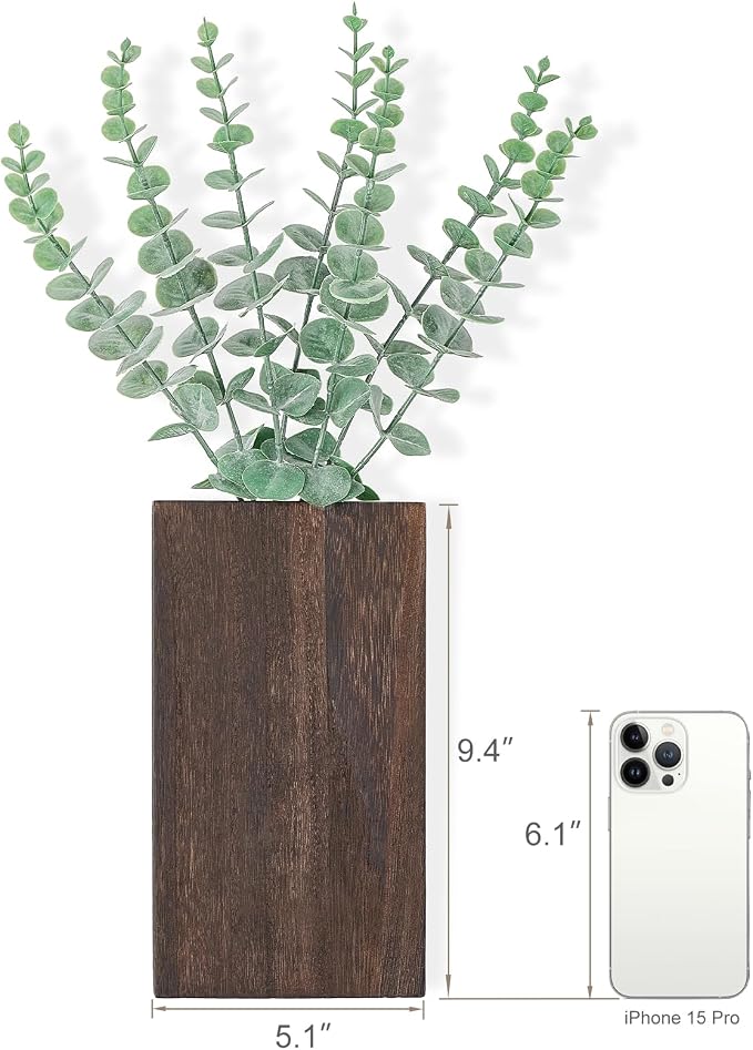Dahey 2 Pack Wood Wall Planter Vase - Image 4