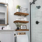 QEEIG Floating Shelves for Wall Bathroom Shelf Bedroom Kitchen Living Room - Image 2