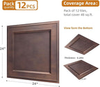 WOWSTAR 12-Pack 24"x24" Drop Ceiling Tiles, Waterproof Glue up Ceiling Panels - Image 4