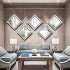 2 Piece Wall Mirrors, Crush Diamond Mirrors Decor - Image 6