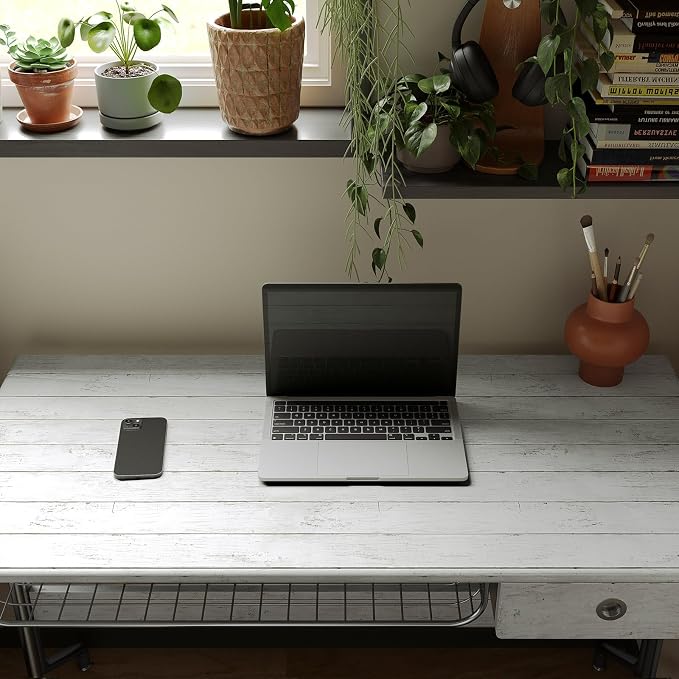 Abyssaly Peel and Stick Wallpaper 17.7" X 118" Thickened White Gray Wood - Image 8