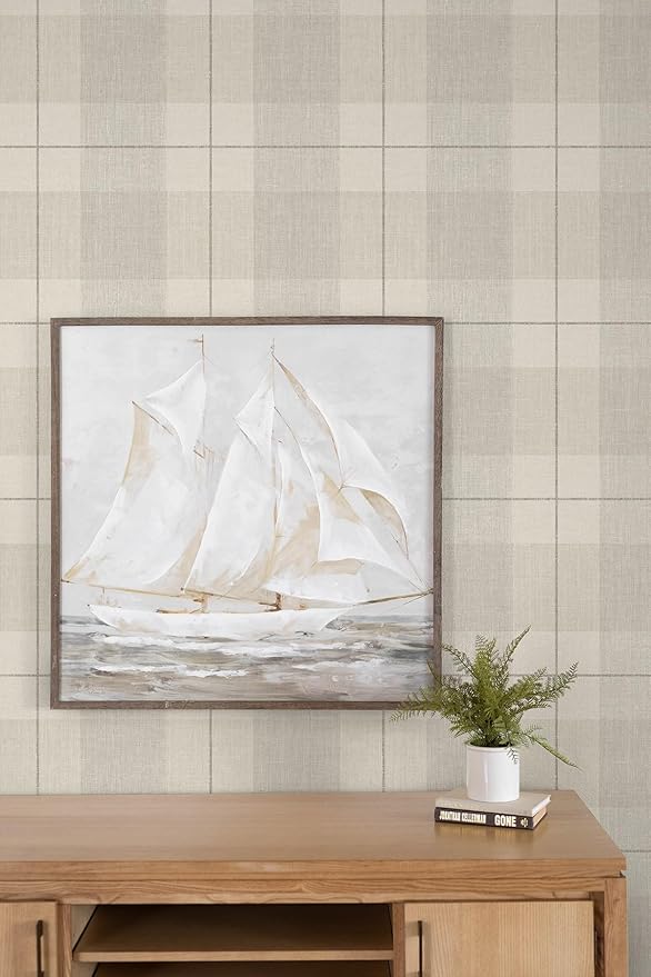 NextWall Lenox Hill Plaid Peel and Stick Wallpaper - Image 4