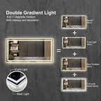 LED Bathroom Mirror with Lights, 72x36 Inch Gradient Front and Backlight LED - Image 4