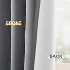 Yakamok 100% Blackout Curtain Panels 96 inches Cold and Light Blocking Drapes - Image 6