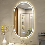 BEAUTYPEAK 48x28 LED Oval Bathroom Mirror - Image 8