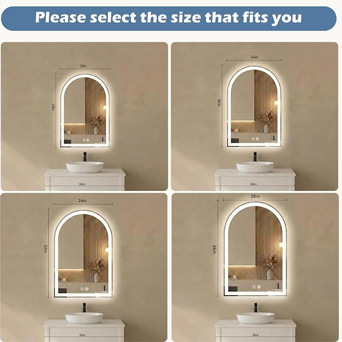 Sweetcrispy 24"×32" LED Bathroom Mirror - Image 2