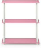 Furinno TURN-N-TUBE Storage Shelves, 3-Tier Book Shelf, Corner Shelf, Toolless - Image 4