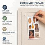 Large Felt Bulletin Board for Wall, Soft Felt Cork Board for Office, Home - Image 3
