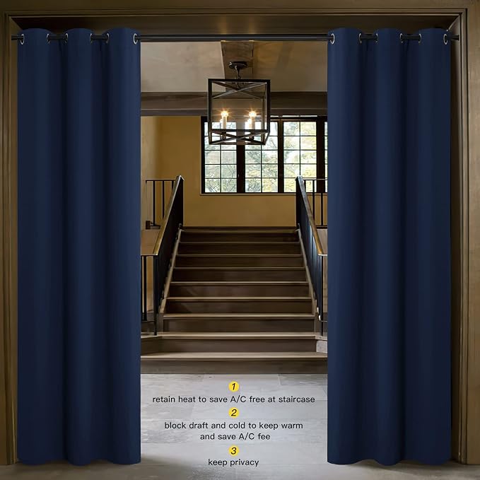NICETOWN Doorway Curtain Privacy, Door Cover Curtain, Sound Reducing Winter - Image 2