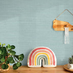 Tempaper Textured Seaglass Green Horizontal Faux Grasscloth Removable Peel and - Image 8