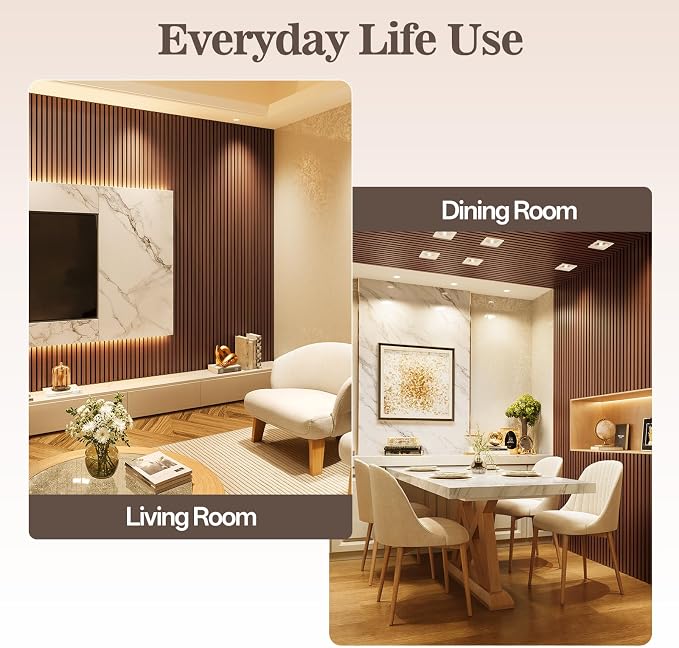 4 Pack Wood Panels for Wall, 94.4" x 12.8" Acoustic Wood Slat Wall Panel for - Image 3