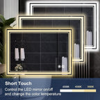 40“ x 32” Bathroom Mirror with Lights LED Mirror - Image 4