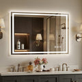 48X32 LED Bathroom Mirror with Lights, Backlit + Front Lit, Lighted Bathroom by Rpoesx