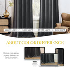 NICETOWN Grey Velvet Curtains 144 inches Long - Image 3