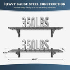 Jusgym 2 Pack Heavy Duty Garage Wall Shelving Set, Wall Mounted Garage Shelves - Image 2