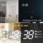 KOSUMOSU 3D LED Digital Wall Clock, Large Display Table/ Desk Clock - Image 2