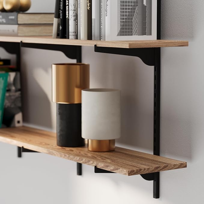 Wallniture Turin 60 Inch Long Adjustable Wall Shelf, Hanging Shelves - Image 4