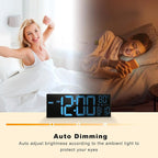 JALL 13" Large Digital Wall Mount Clock, Count Down Timer, Big LED, Temperature - Image 6