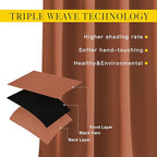 NICETOWN Blackout Burnt Orange Curtain & Drape - Image 2